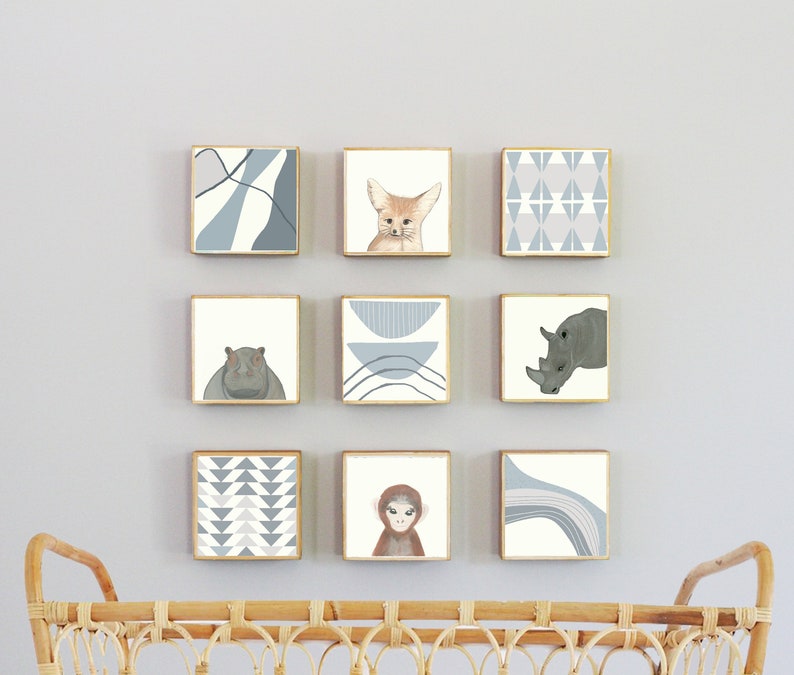 Boho Nursery Art Woodland Nursery Decor Geometric Art for Etsy