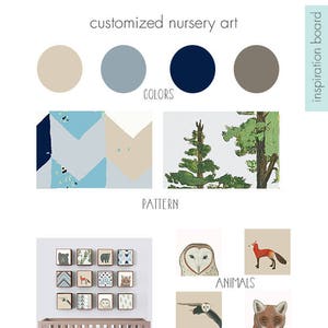 baby animal nursery art print, Woodland Nursery Art, nursery decor, animal prints, Choose 18 EIGHTEEN Custom Designs nursery print image 8