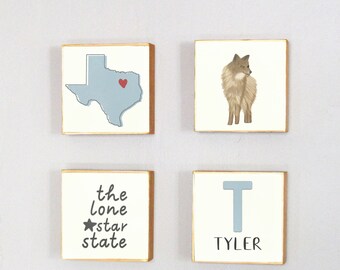 boho southwest nursery prints nursery decor - boho texas art for nursery -neutral boho southwest nursery art blocks, texas playroom decor