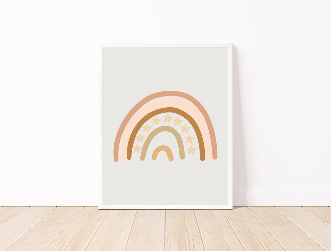 Rainbow Art for Modern Kids Room Wall Art for Rainbow Nursery Wall Art