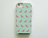 Geometric iPhone 5 iPhone 4 case l ROBIN mint pink l  VIBE geometric pattern redtilestudio