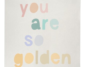 You Are So Golden Decor, Hanging Canvas Sign, Boho Nursery Wall Decor, Nursery Decor, Canvas Wall Hanging, Kids Room Wall Art