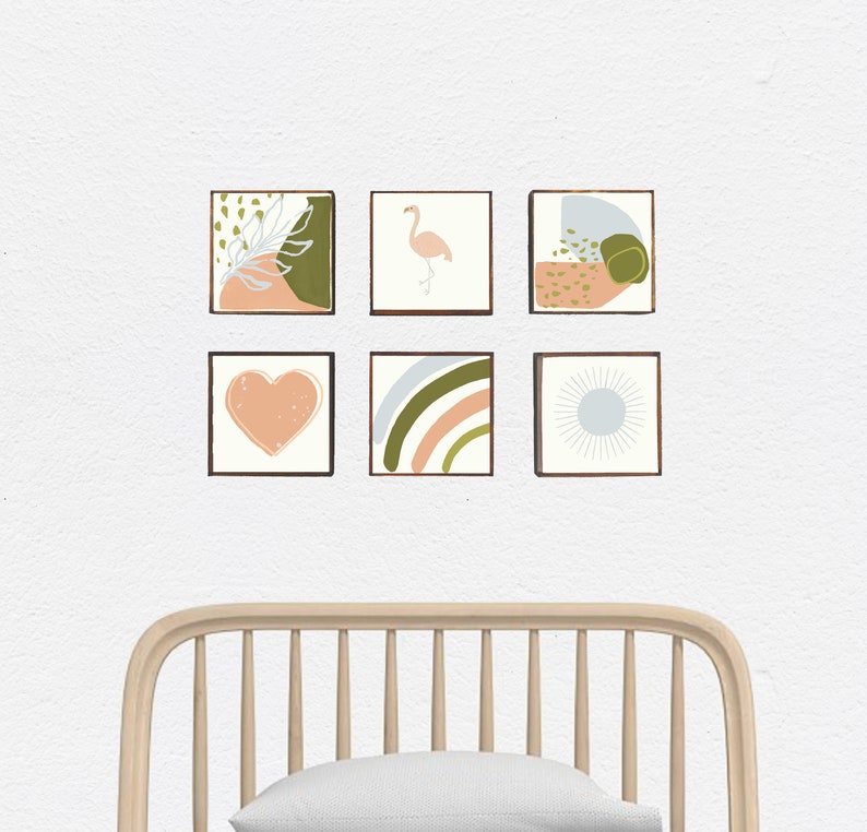 Boho Nursery Art Woodland Nursery Decor Geometric Art for | Etsy