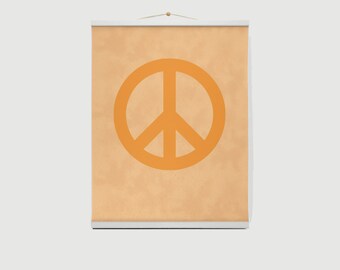 Peace Sign Boho Room Decor, Hanging Canvas Sign, Boho Nursery Wall Decor, Nursery Decor, Canvas Wall Hanging, Nursery Wall Art