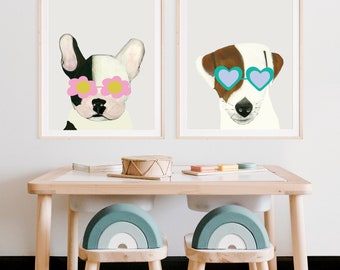 dog art for modern kids room wall art for puppy nursery art print for boho nursery art print-DIGITAL DOWNLOAD 8x10 11x14 12x16 16x20