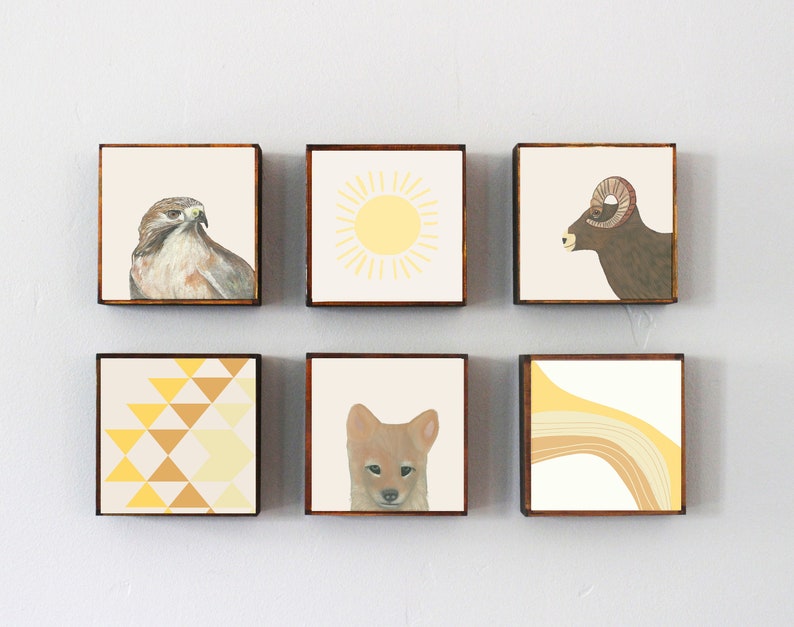 Boho Nursery Art Woodland Nursery Decor Geometric Art for Etsy