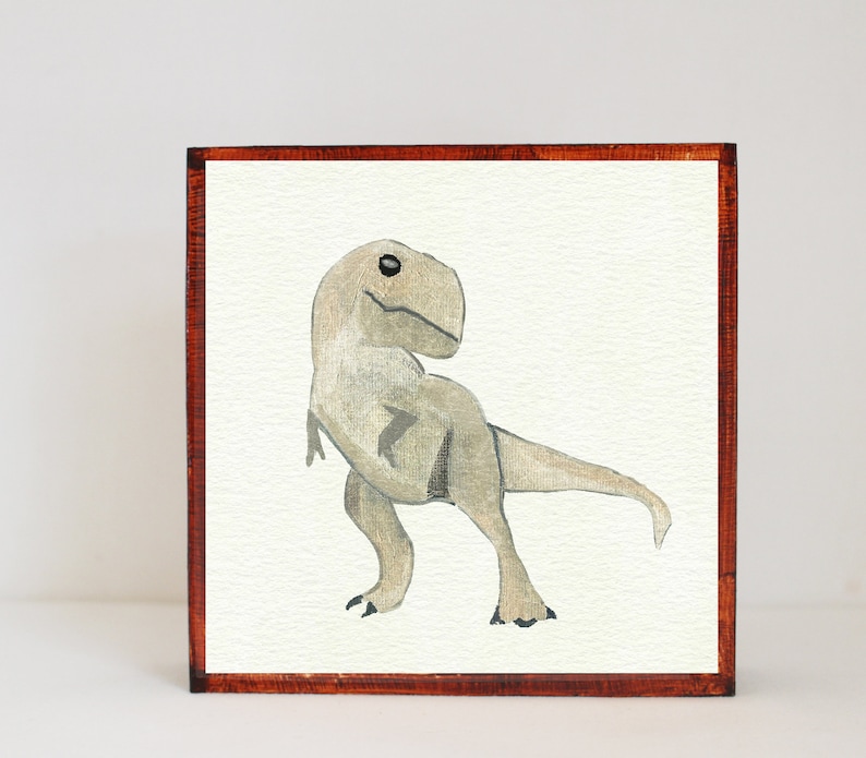 Dinosaur Nursery Art T Rex Animal Nursery Prints 5x5 Nursery Etsy