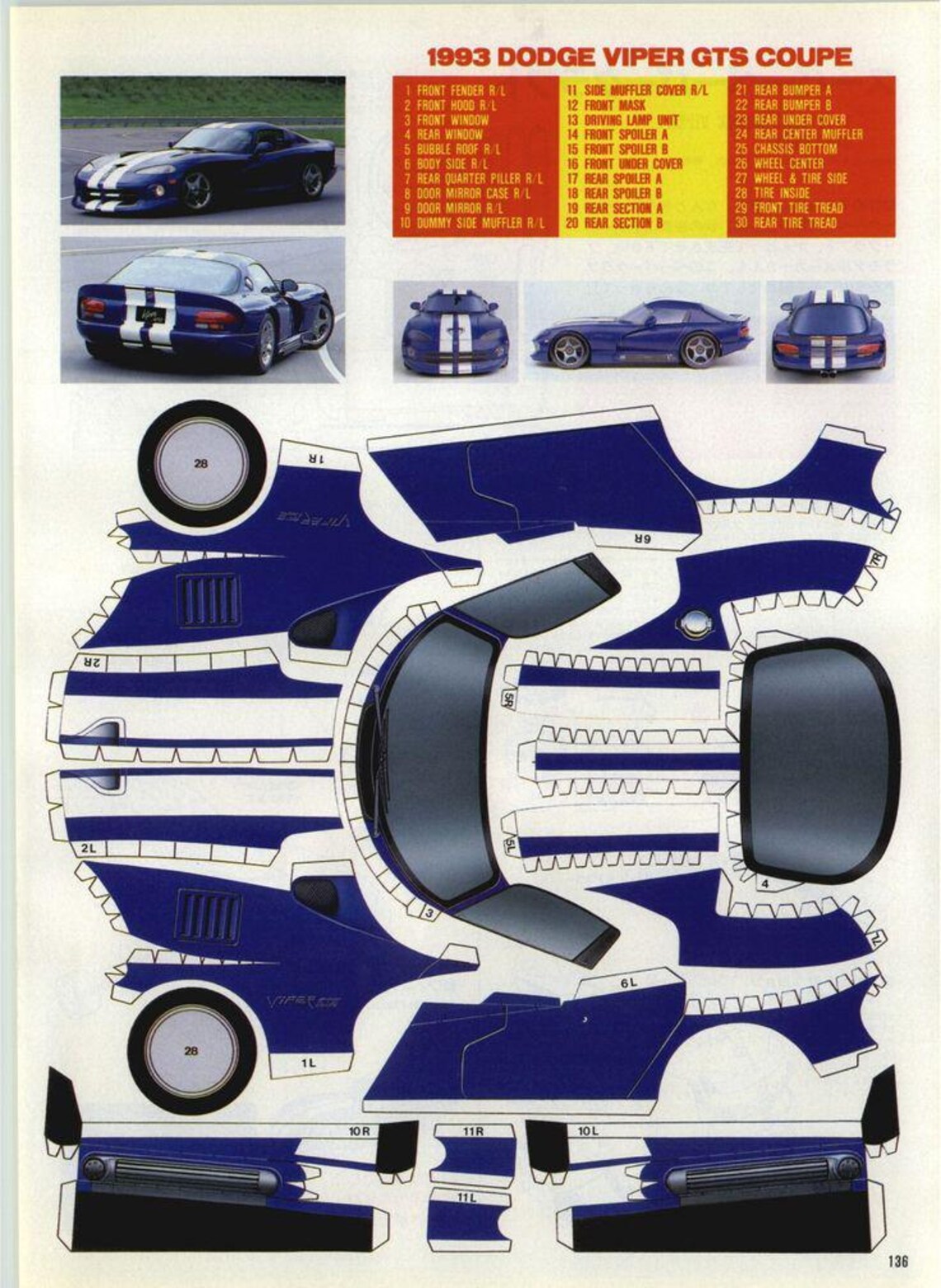 Digital Papercraft Car Template – Nissan Skyline R34, Mustang GT ...