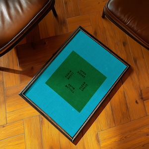 Modern Graphic Poster: Blue Green Typography, Minimalist Wall Art image 6