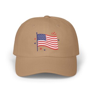Classic Dad Cap - American Flag Embroidered Baseball Hat, Patriotic USA Red White Blue Headwear, Fourth of July Gift, Veteran Military