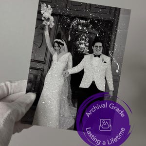 Wedding Crushed Glass Prints, Personalized Glitter Prints, Gift for Married Couple, Wedding keepsake, Wedding Gift
