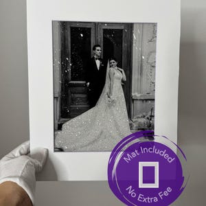Personalized Glitter Prints, Crushed Glass Prints, Wedding Glittered Photo Print, Gift for Married Couple, Wedding keepsake, Wedding Gift