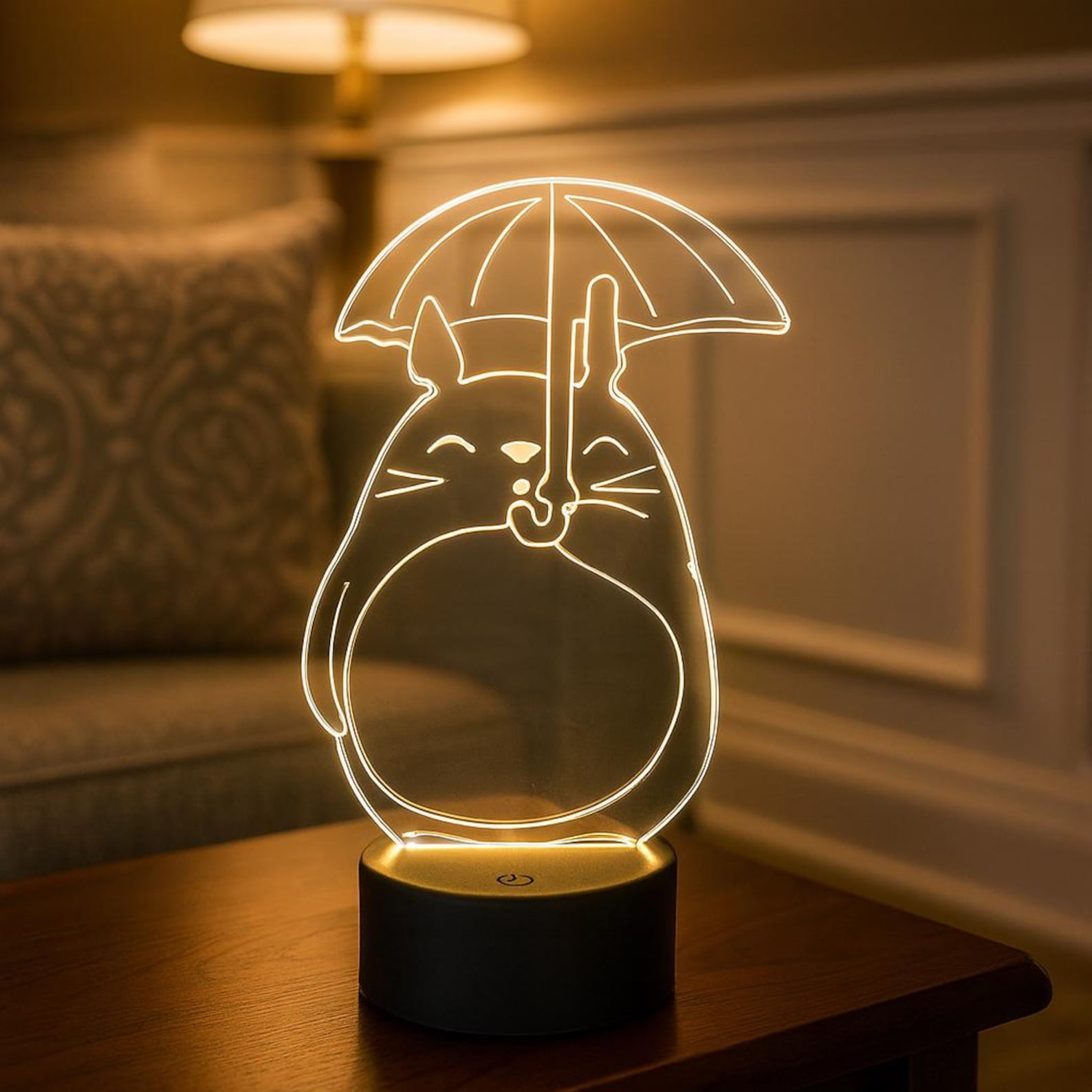 Totoro LED Night Light • Studio Inspired Acrylic Lamp • Anime Room Decor - style 1
