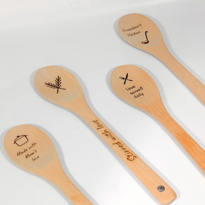 Engraved Wooden Spoon,Custom Engraved Wooden Stirring Spoon,Custom Cooking Spoon,Unique Cooking Utensils, House Warming gifts,