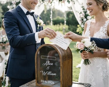 Bote à cartes de mariage bricolage Bote à Cartes de Mariage Rustique avec Serrure, Bote Cadeau