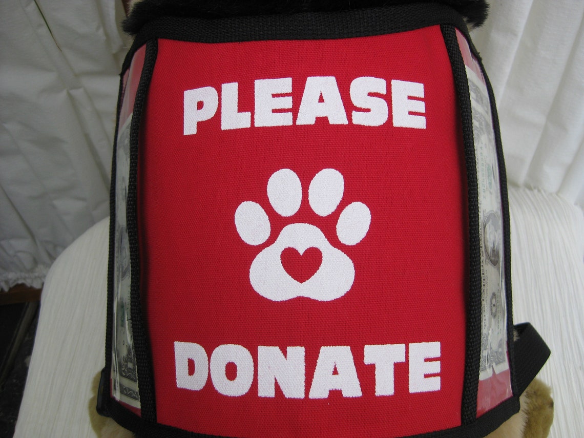 Dog Donation Vest Medium Etsy