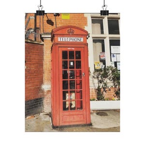 Vintage Telephone Booth Poster Art Print, Wall Decor, Home Decoration, Retro Style, London Aesthetic