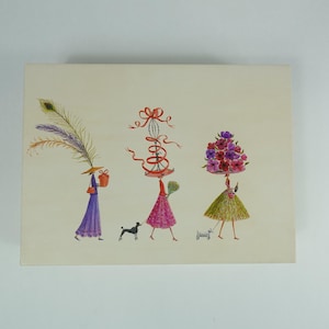 Anthropologie Roger La Borde, lot de 20 cartes de correspondance vierges en boîte, quatre motifs