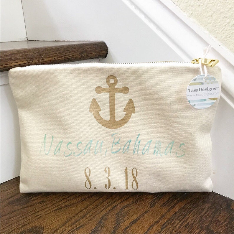 Customized Makeup Bag // Cosmetic Tote // Brides & Bridesmaid Gifts image 4