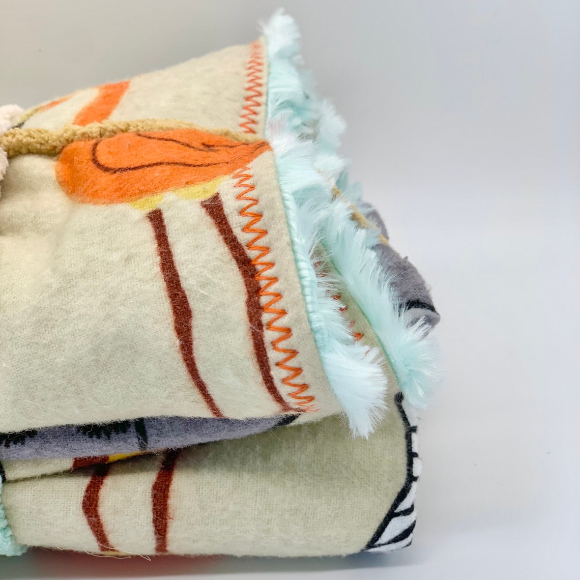 Animal Theme Baby Blanket // Faux Fur & Fleece Etsy UK