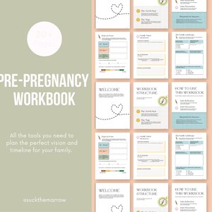 Pre-Pregnancy Planner & Workbook for Couples | Fertility Tracker, Cycle Tracking, TTC Worksheets, Pregnancy Prep image 2