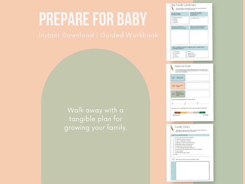 Pre-Pregnancy Planner & Workbook for Couples | Fertility Tracker, Cycle Tracking, TTC Worksheets, Pregnancy Prep image 7