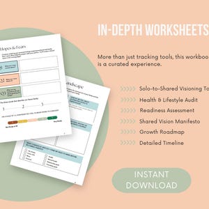 Pre-Pregnancy Planner & Workbook for Couples | Fertility Tracker, Cycle Tracking, TTC Worksheets, Pregnancy Prep image 3