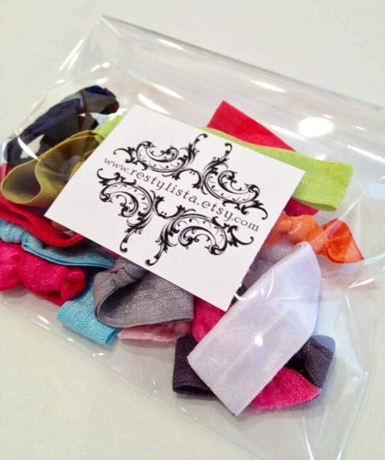 200 hairties Such A Deal Collection of ribbon elastic hair ties Grab bag of hairtys