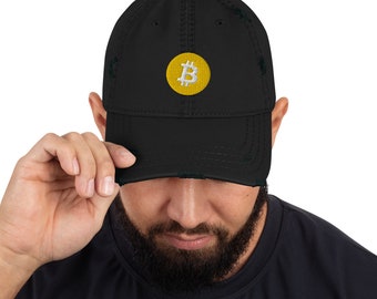 Bitcoin Distressed Hat