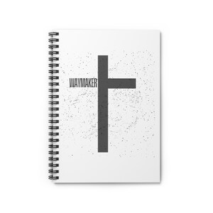Faith-Inspired Spiral Notebook - Waymaker Design, Christian Journal, Religious Gift, Inspirational Stationery, Prayer Notebook, Study Log