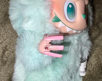 Labubu Press On Nails: Custom Designer Toy Accessory