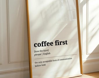 Kaffee Bar Print: Geschenk Küche, Kaffee Bar Print (Digitaler Download)
