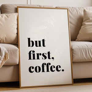 But First Coffee Print: Küche Kaffee Bar Schild (Digitaler Download)