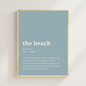 beach house decor | beach house sign | wall art decor | digital print | instant download | beach definition print