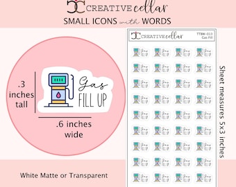 TTBW-013 // Gas Planner Stickers Colorful Tiny Tracker Auto