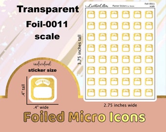 FOIL-0011 // スケールアイコン ゴールドホイル プランナーステッカー 透明マイクロサイズ