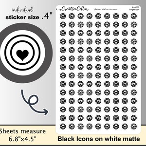 BI-0002 Target Icon Planner Stickers, 126 Shopping Shop Grocery Stickers