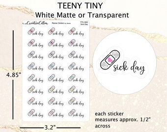 TTS-060 // Sick Day Planner Stickers Unwell Day off