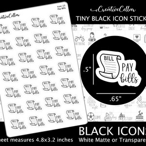 ICON-13 // Pay Bills Planner Stickers Mahnung Zahlung