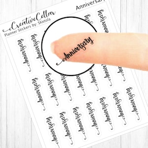 CL-0094 // 21 CLEAR Anniversary Planner Stickers Transparent Script Stickers