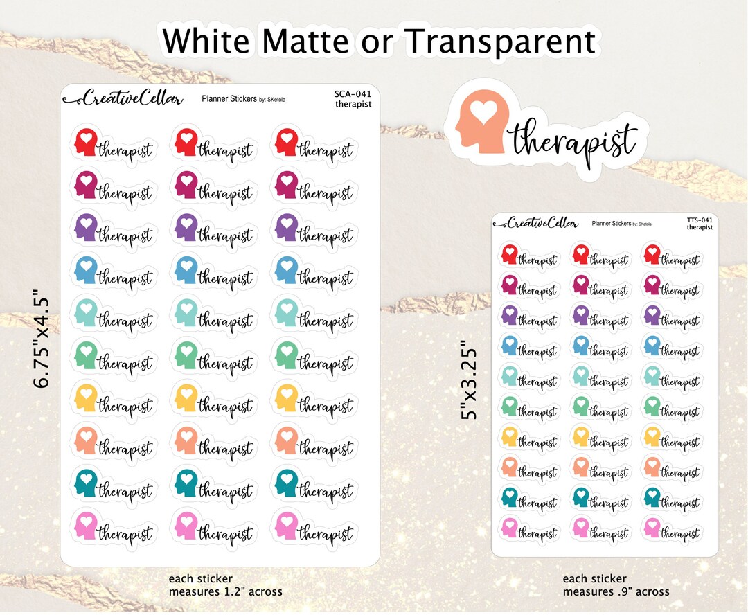 TTS-041 // Therapist Planner Stickers Therapy Appointment - Etsy