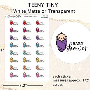 TTS-059 // Adesivi per Baby Shower Planner Festa Celebrazione Neonato