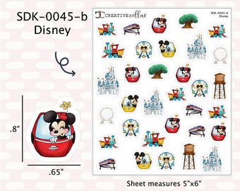 SDK-0045-b // Planner Stickers Vacation Travel Stickers - Cute Disney Mouse