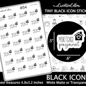ICON-54 // Hypotheekplannerstickers, betaling, herinnering, tracker, huis, thuis