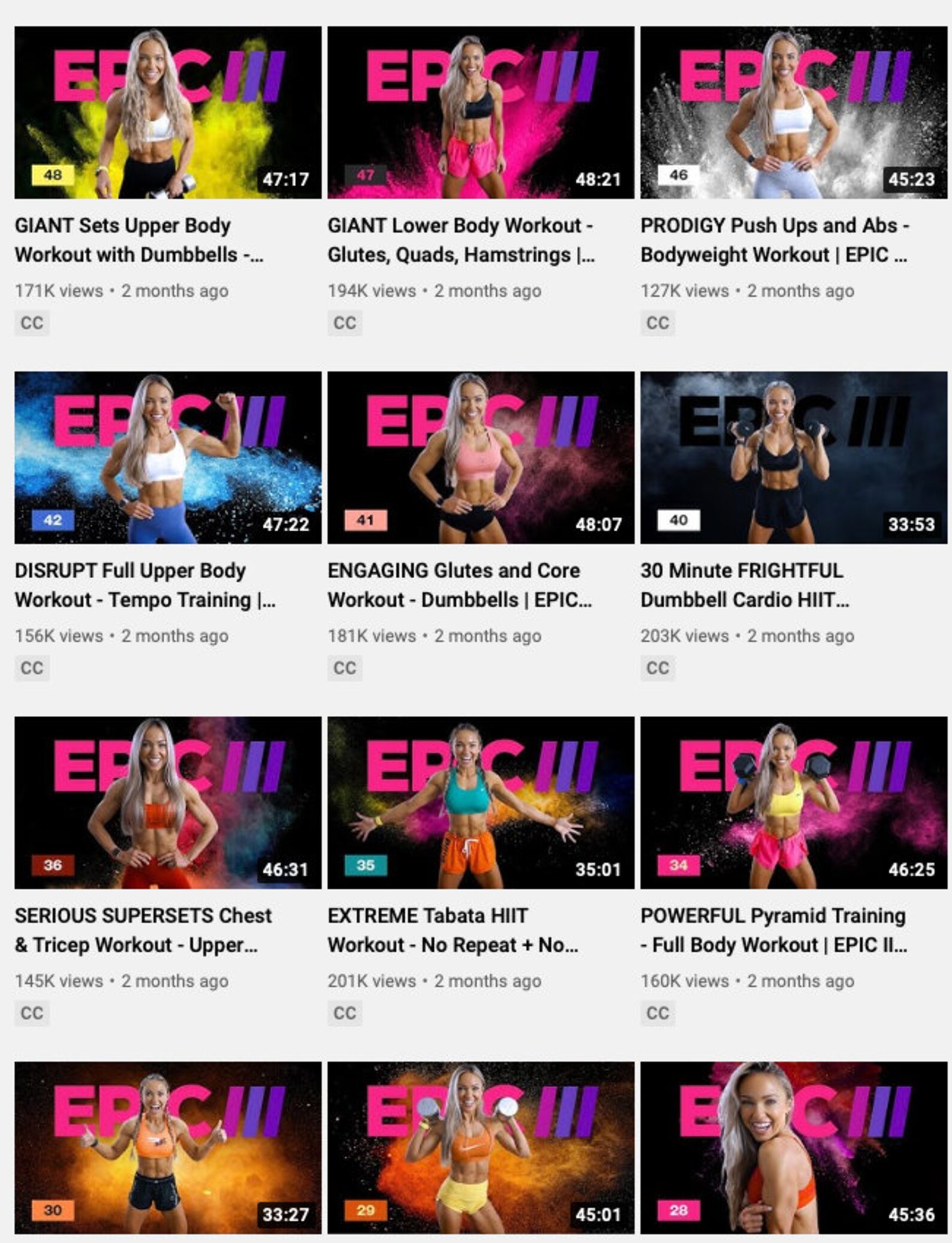 EC0008 // Caroline Girvan EPIC III Workout Planner Stickers Etsy