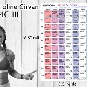 EC-0008 // Caroline Girvan EPIC III Workout Planner Stickers -  Finland