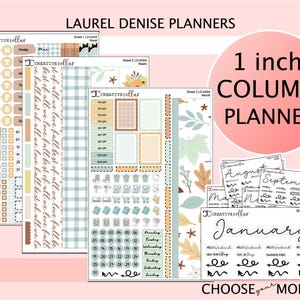 LD-K004 // Laurel Denise Sticker Kit - Herbst Blätter Wochen- und Monatskalender / Du bestimmst den Monat
