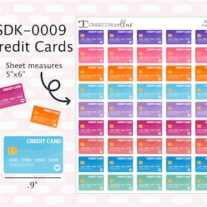 SDK-0009 // Plannerstickers Functionele pictogrammen 45 creditcardstickers