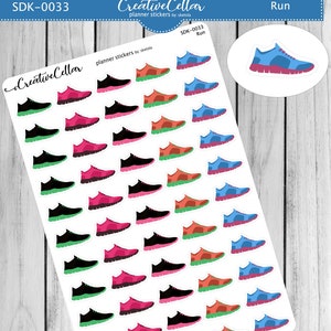 SDK-0033 plannerstickers functioneel 55 hardlopen wandelen hardlopen wandelen stickers voor elke planner