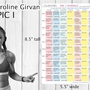 EC-0008 // Caroline Girvan EPIC I Workout Planner Stickers Epic 1 - Etsy